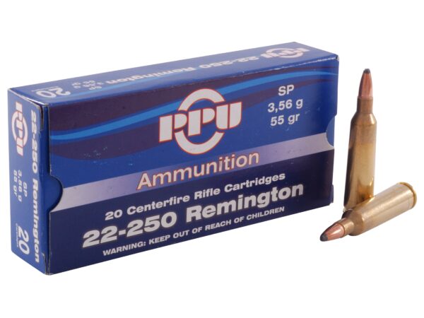 Prvi Partizan Ammunition 22-250 Remington 55 Grain Soft Point 500 rounds