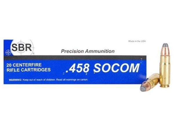 SBR Ammunition 458 SOCOM 350 Grain Soft Point 500 rounds