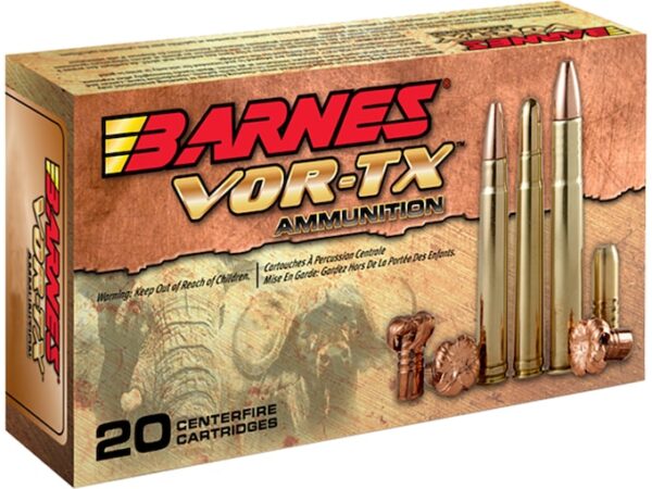 Barnes VOR-TX Safari Ammunition 416 Rigby 400 Grain Banded Solid Round Nose 100 round