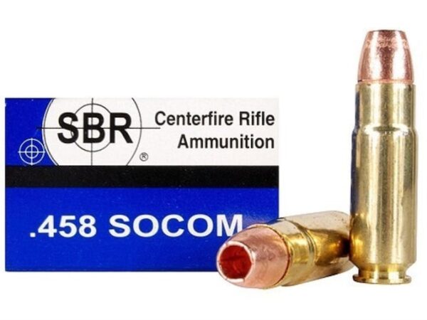 SBR Ammunition 458 SOCOM 250 Grain Barnes TSX Hollow Point Lead-Free 500 rounds