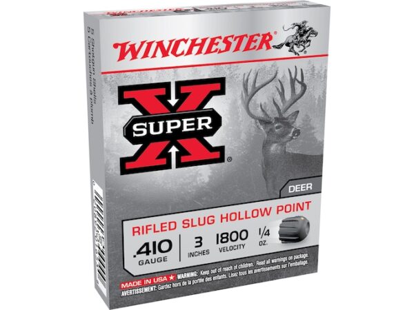 Winchester Super-X Ammunition 410 Bore 3" 1/4 oz Rifled Slug 500 rounds