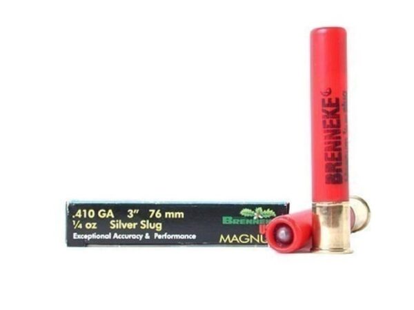 Brenneke USA Magnum Ammunition 410 Bore 3" 1/4 oz Silver Rifled Slug 500 rounds