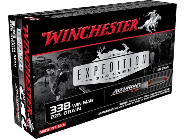 Winchester Expedition Big Game Ammunition 338 Winchester Magnum 225 Grain Nosler AccuBond 300 round