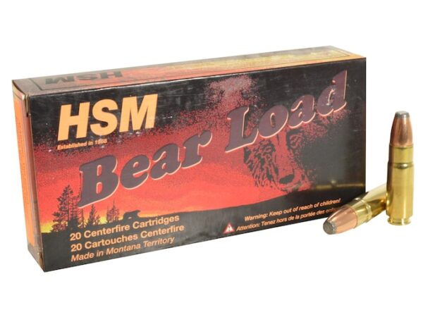 HSM Bear Ammunition 458 SOCOM 350 Grain Jacketed Flat Nose  500 rounds