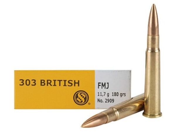 Sellier & Bellot Ammunition 303 British 180 Grain Full Metal Jacket 500 rounds