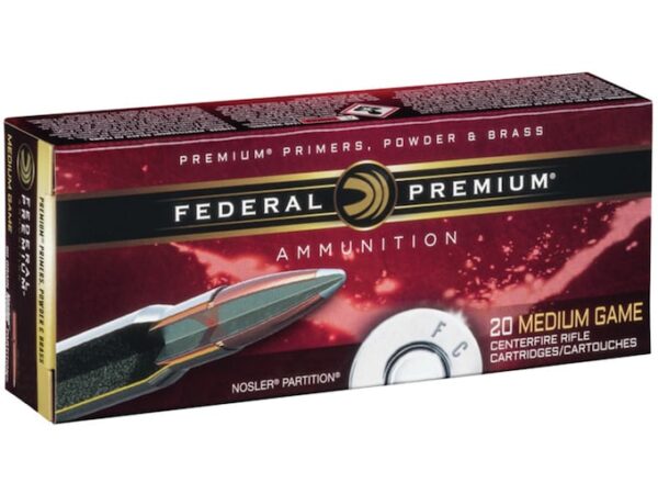 Federal Premium Ammunition 270 Winchester Short Magnum (WSM) 150 Grain Nosler Partition 200 rounds