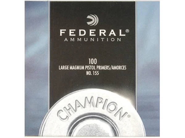 Federal Large Pistol Magnum Primers #155 Box of 1000 (10 Trays of 100)