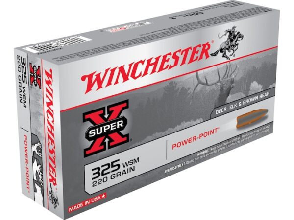 Winchester Super-X Ammunition 325 Winchester Short Magnum (WSM) 220 Grain Power-Point 300 round