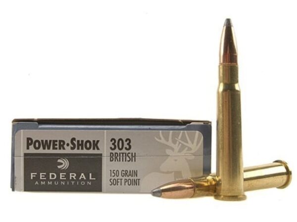 Federal Premium Power-Shok .303 British 150 grain Jacketed Soft Point 500 rounds