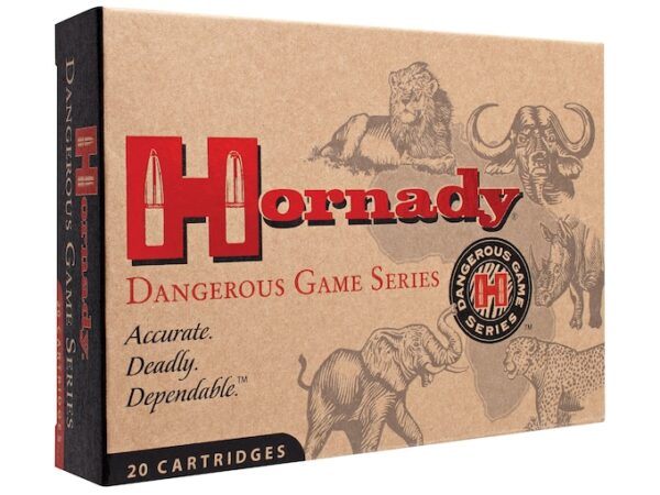 Hornady Dangerous Game Ammunition 416 Rigby 400 Grain DGS Flat Nose Solid 100 round