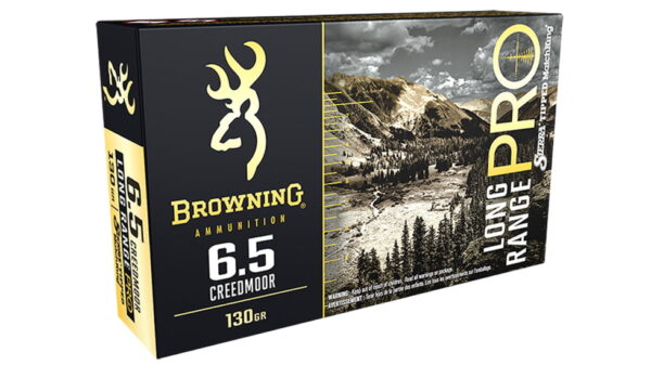 Browning Long Range Pro 6.5mm Creedmoor 130 Grain Sierra MatchKing Boat Tail Hollow Point Brass Cased Centerfire Rifle Ammunition 500 ROUNDS