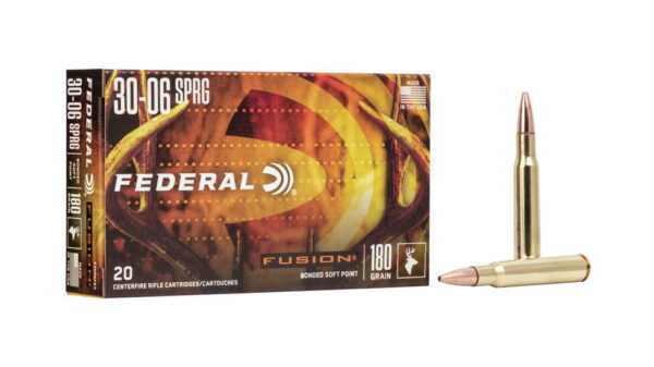 Federal Premium FUSION .30-06 Springfield 180 grain Fusion Soft Point Centerfire Rifle Ammunition F3006FS3 Caliber: .30-06 Springfield, Number of Rounds: 500