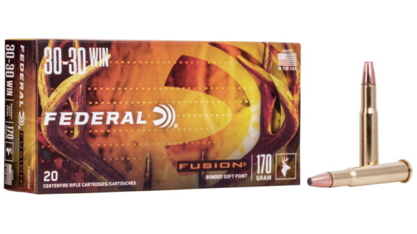 Federal Premium FUSION (FN) .30-30 Winchester 170 grain Fusion Soft Point Centerfire Rifle Ammunition 500 RDS