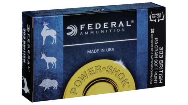 Federal Premium Power-Shok .303 British 180 grain Jacketed Soft Point 500 rounds