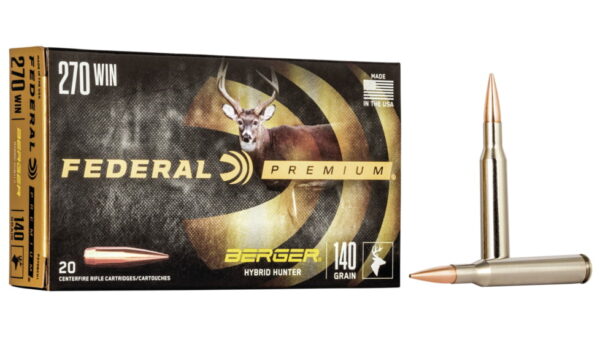 Federal Premium BERGER HYBRID HUNTER .270 Winchester 140 grain Berger Hybrid Centerfire Rifle Ammunition P270BCH1 Caliber: .270 Winchester, Number of Rounds: 500