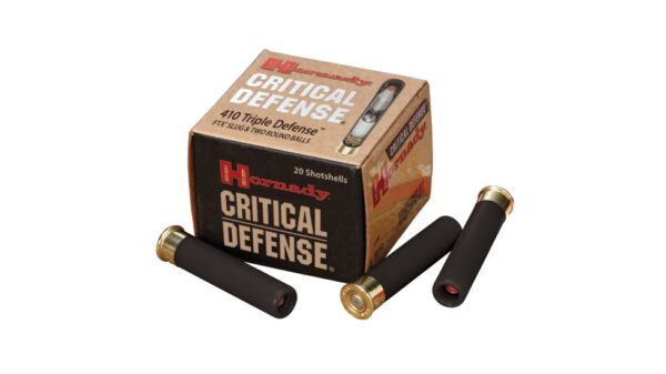 Hornady Critical Defense Ammunition 410 Bore 2-1/2" 41 Caliber FTX Slug over two 35 Caliber Lead Round  500 rounds