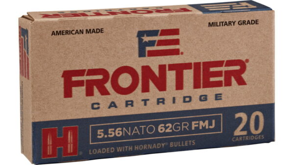 Hornady Frontier 5.56x45mm NATO 62 Grain Full Metal Jacket Centerfire Rifle Ammunition 500 ROUNDS