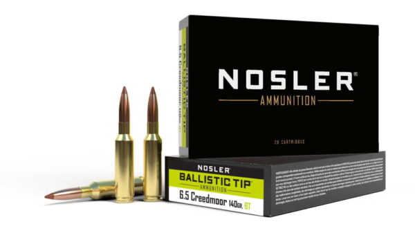 Nosler 6.5mm Creedmoor 140 Grain Ballistic Tip Brass Cased Centerfire Rifle Ammunition 500 ROUNDS