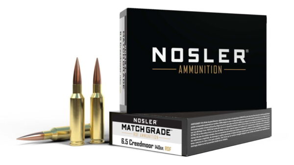 Nosler Match Grade 6.5mm Creedmoor 140 Grain Jacketed Hollow Point Boat Tail Brass Cased Centerfire Rifle Ammunition 500 ROUNDS