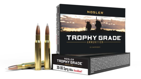 Nosler Trophy Grade .30-06 Springfield 180 Grain AccuBond Brass Cased Centerfire Rifle Ammunition 46134 Caliber: .30-06 Springfield, Number of Rounds: 500