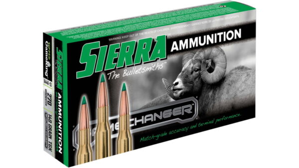 Sierra GameChanger .270 Winchester 140 Grain, Sierra Tipped GameKing Brass Cased Centerfire Rifle Ammunition 500 ROUNDS