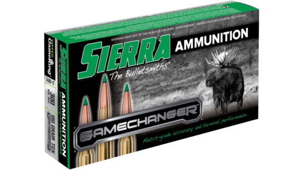 Sierra GameChanger .300 Winchester Magnum 180 Grain, Sierra Tipped GameKing Brass Cased Centerfire Rifle Ammunition 500 ROUNDS