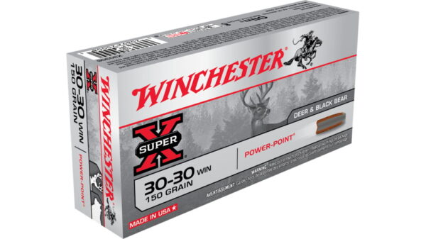 Winchester SUPER-X RIFLE .30-30 Winchester 150 grain Power-Point Brass Cased Centerfire Rifle Ammunition X30306 Caliber:  500 RDS