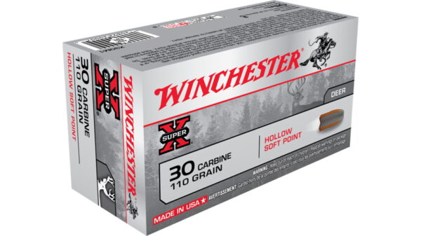 Winchester SUPER-X RIFLE .30 Carbine 110 grain Hollow Soft Point 500 rounds