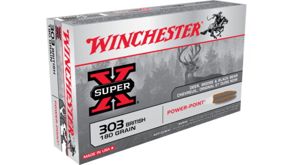 Winchester SUPER-X RIFLE .303 British 180 grain Power-Point Brass Cased 500 rounds