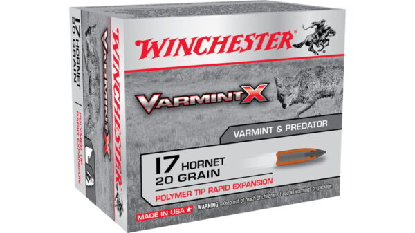 Winchester VARMINT X RIFLE .17 Hornet 20 grain Rapid Expansion Polymer Tip 500 rounds